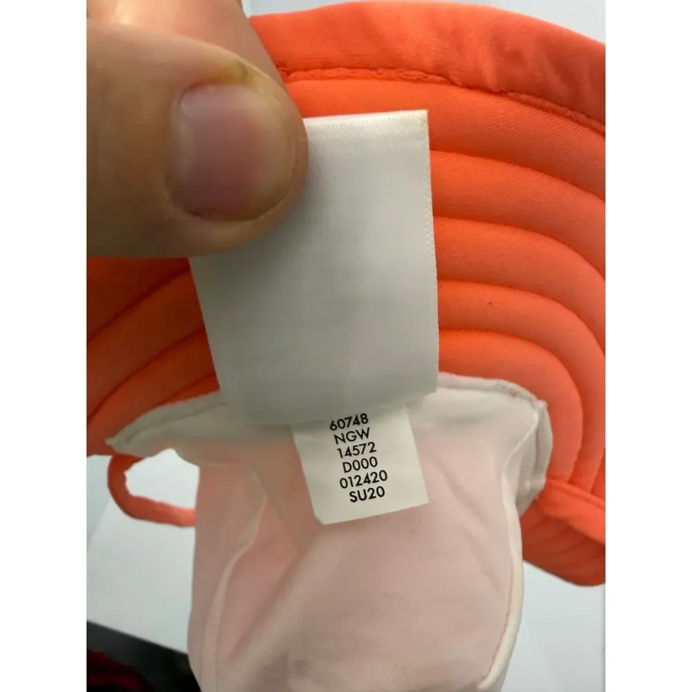 Hanna Andersson Moon and Back Kids Sun Hat Orange Wide Brim Chin Tie 4XS